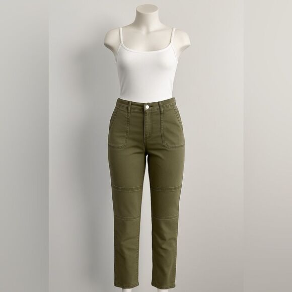 Trendy Olive Green Hollister Utility Skinny Pants Size 29 - Send An Offer! - Picture 1 of 5